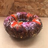 Ancien cendrier style vallauris céramique multicolore décoration vintage #a997