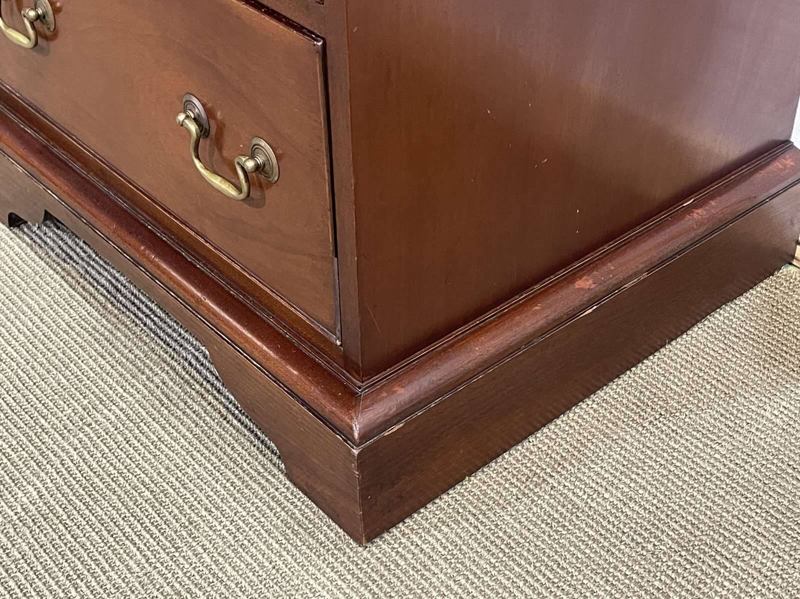 English mahogany chest of drawers from the 1950s.