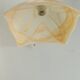 Suspension vintage années 70 en verre marbré miel – Luminaire design rétro