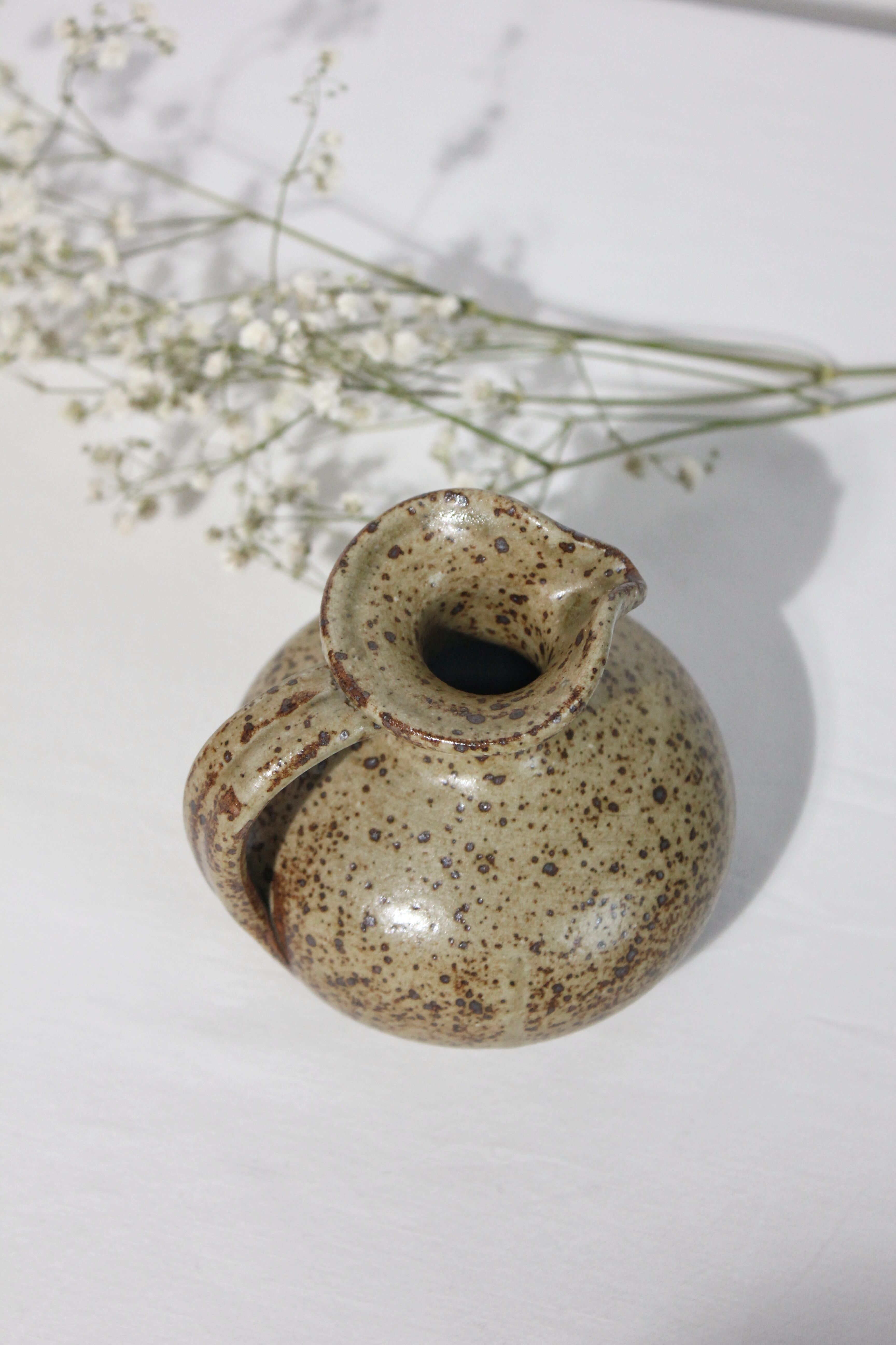 Small vintage pyrite stoneware vase