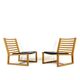 PAIR Retro Vintage Danish Design Oak Easy Chair Lounge Armchair Mid Century
