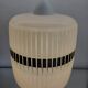 Vintage pendant lamp in glaze, with raised black decoration, 1980s.