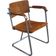 Fauteuil moderniste en multiplex, tubes acier vissés