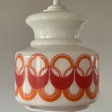 Vintage pattern glass pendant lamp