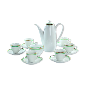 Mid Centtury Porcelain Coffee Set, Czechoslovakia 1954