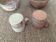 Set of sandstone cups and bowls
