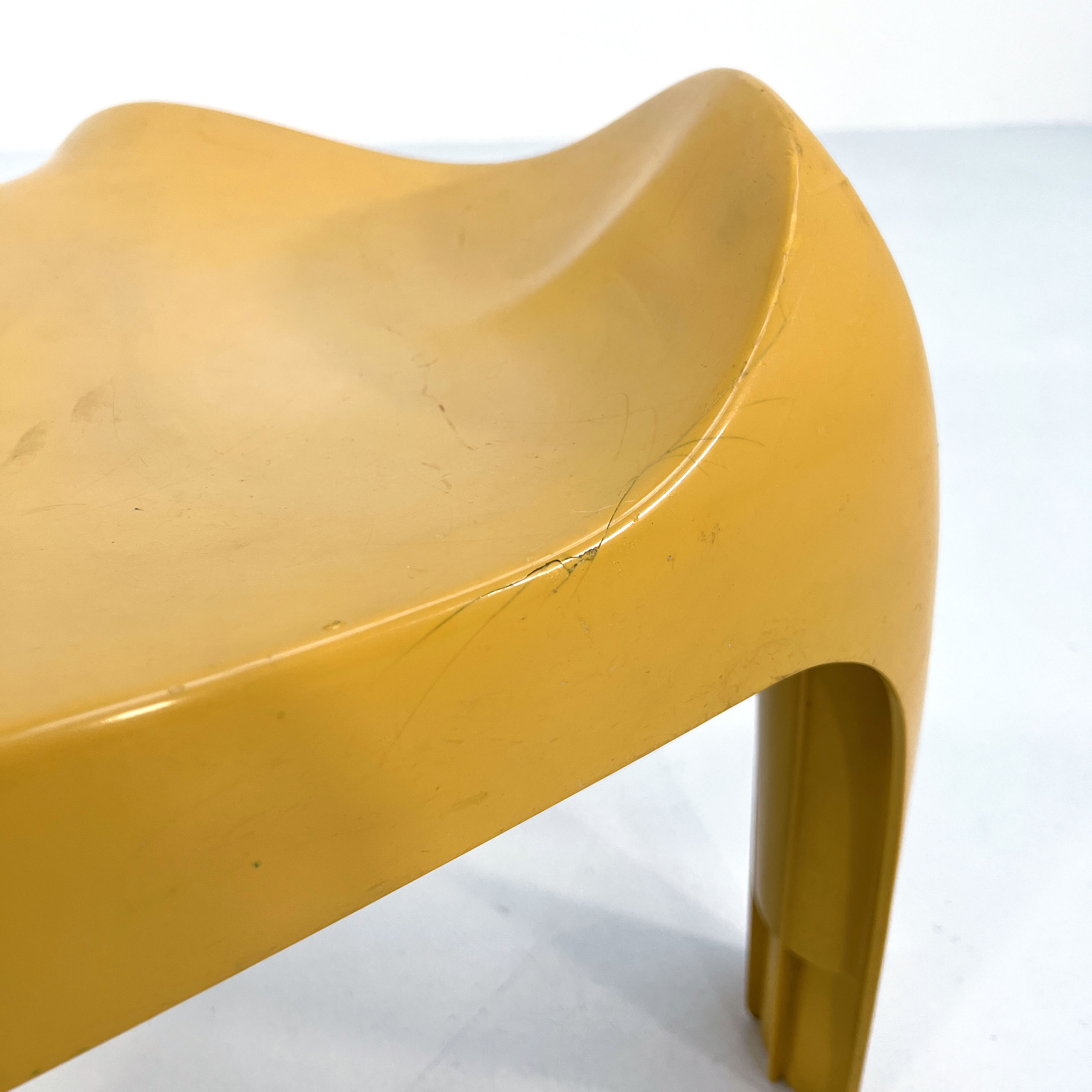 Yellow stool by Alexander Begge for Casala, 1970