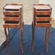 Tables de chevet en bois de noyer style Louis XV