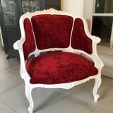 Old fully restored shepherdess armchair