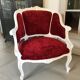 Old fully restored shepherdess armchair