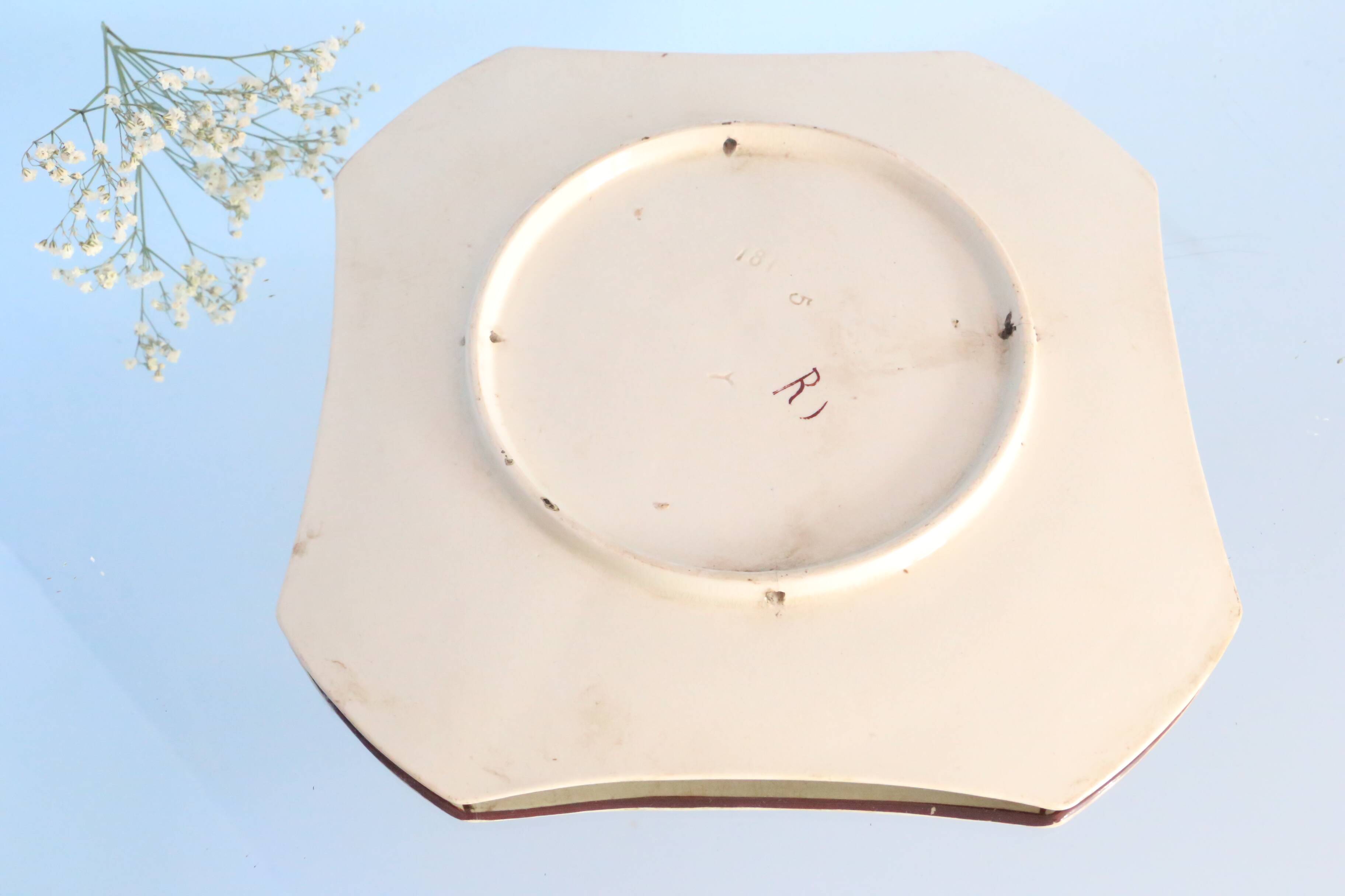 Assiette octogonale Lunéville