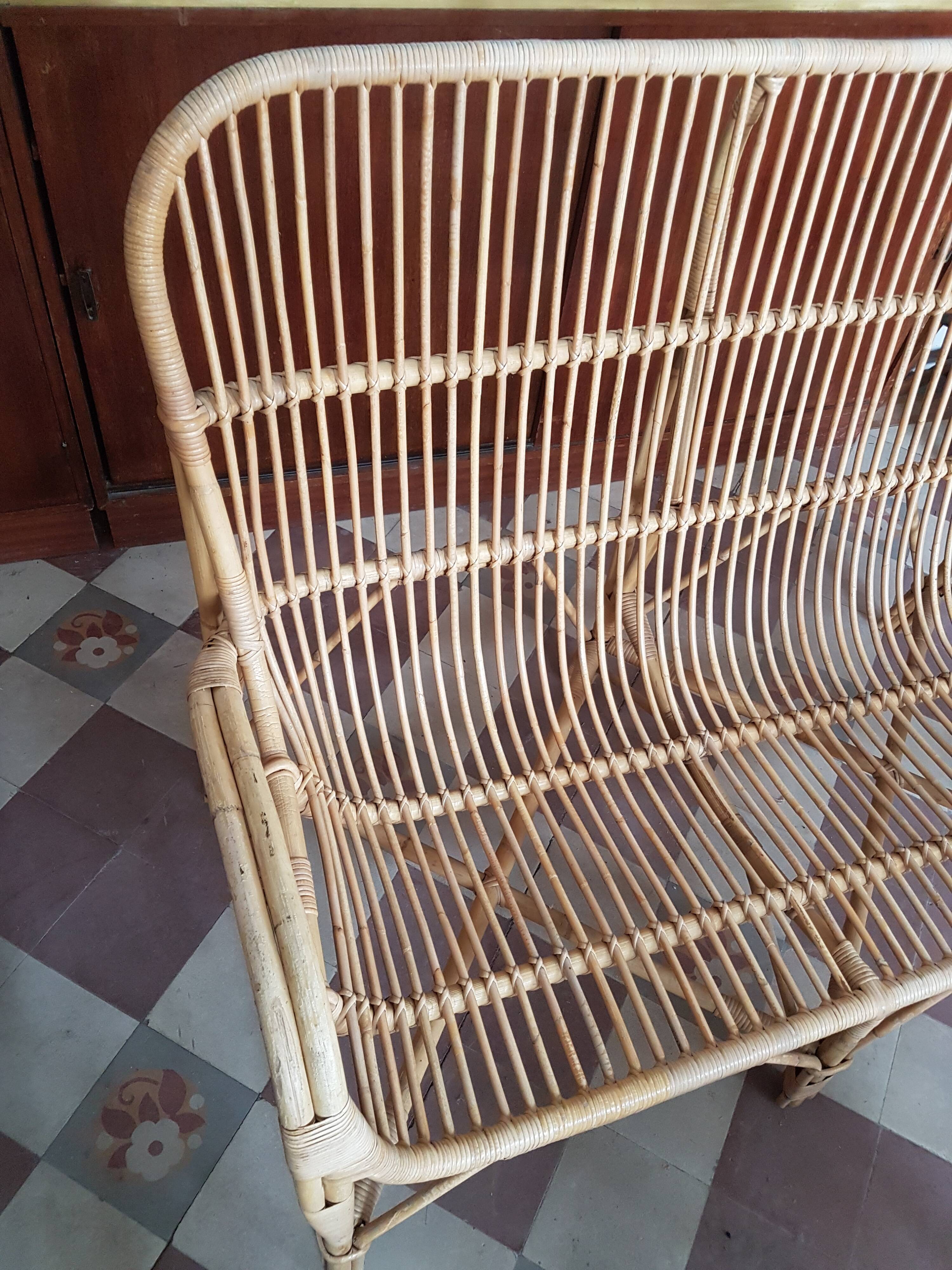 Sofa rattan 2 seater