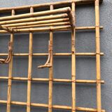 Rattan coat rack
