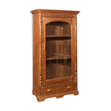 Colonial style teak display cabinet