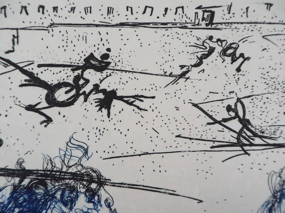 Salvador Dali: The Blue Riders, Original signed etching