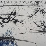 Salvador Dali: The Blue Riders, Original signed etching