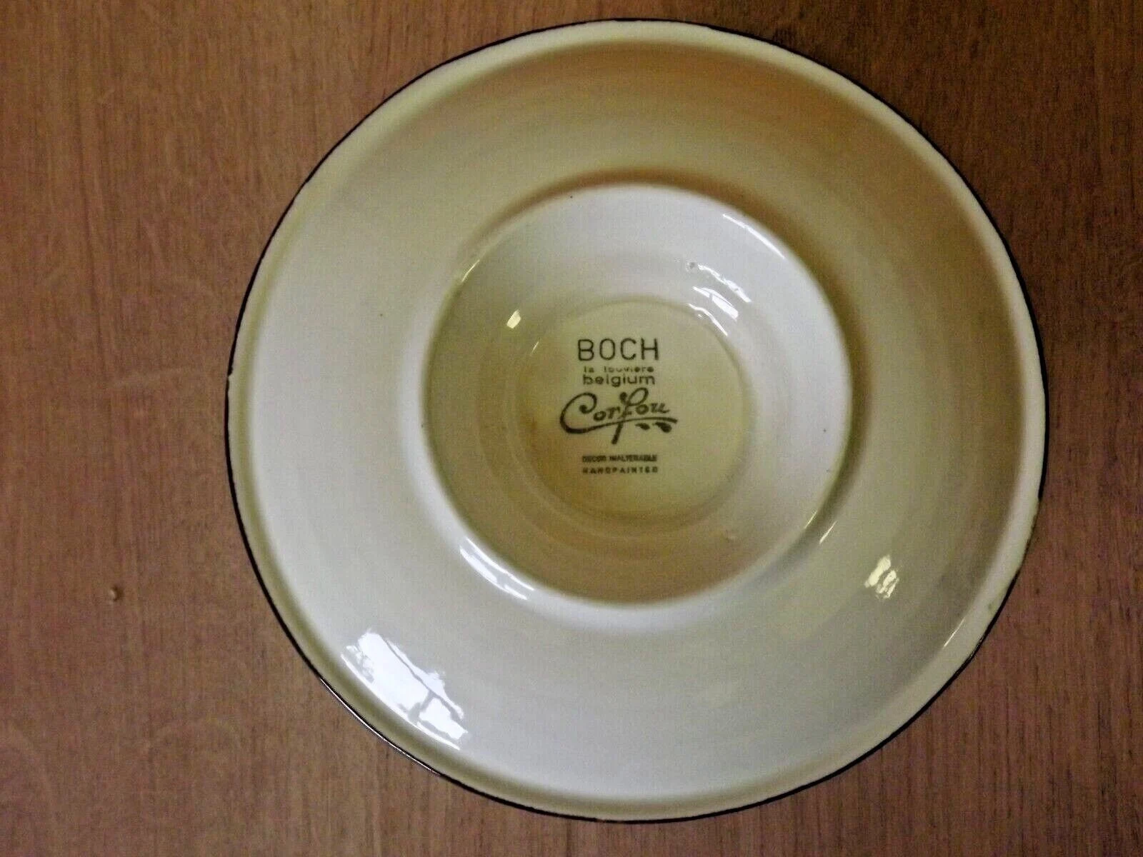 Vintage Boch La Louvière Corfou Collection Sauce/Sauce Boat Fixed Plate