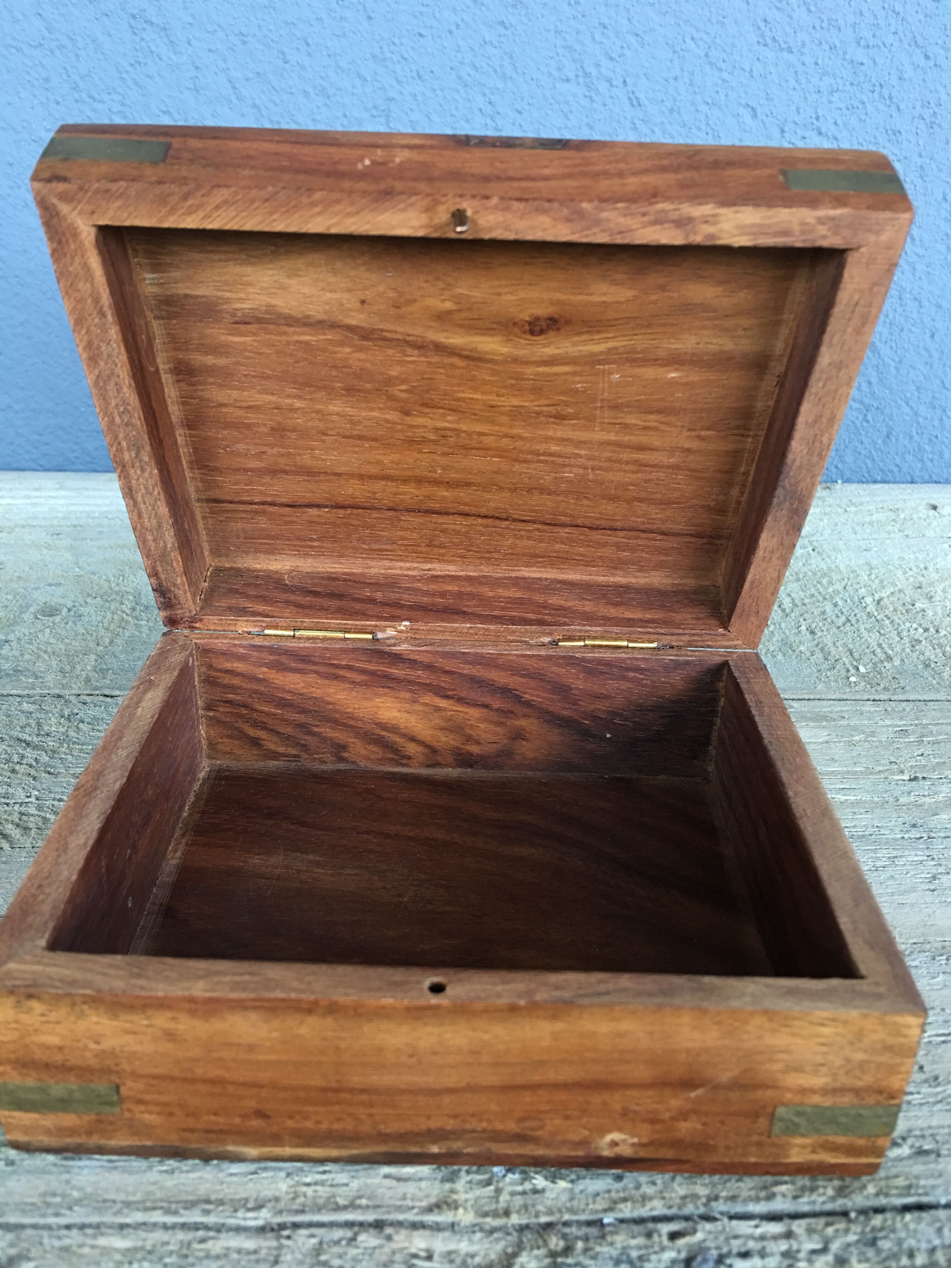 Box wood, anchor brass marquetry