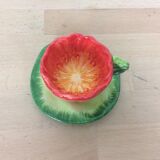 Cup and saucer ceramic flower