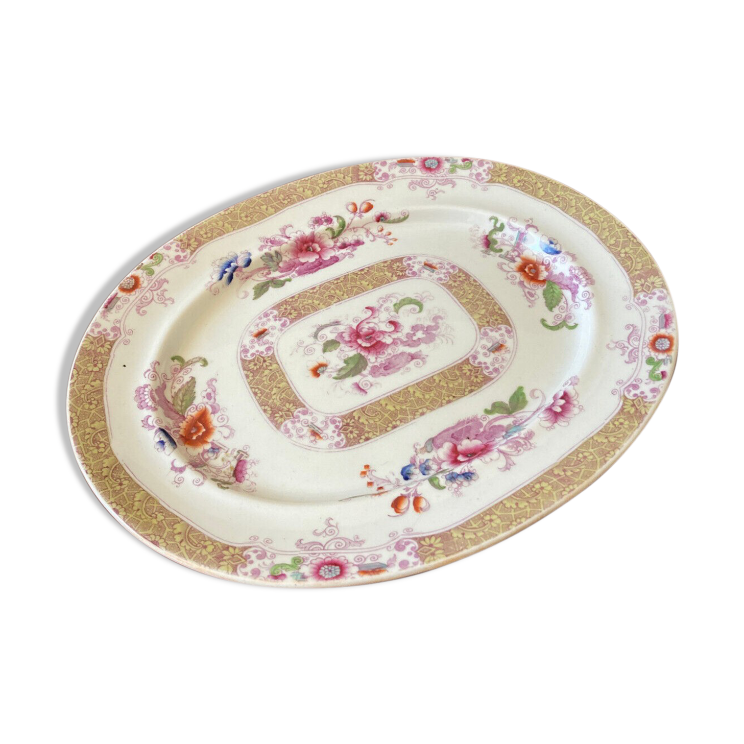 Plat faience ancien - décor Chine