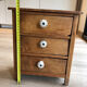 Night table 3 drawers in vintage wood