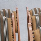 Danish Mid-Century Oak Upholstered Dining Chairs (6)