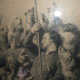 Engraving XIX th of Thomas Landser signed