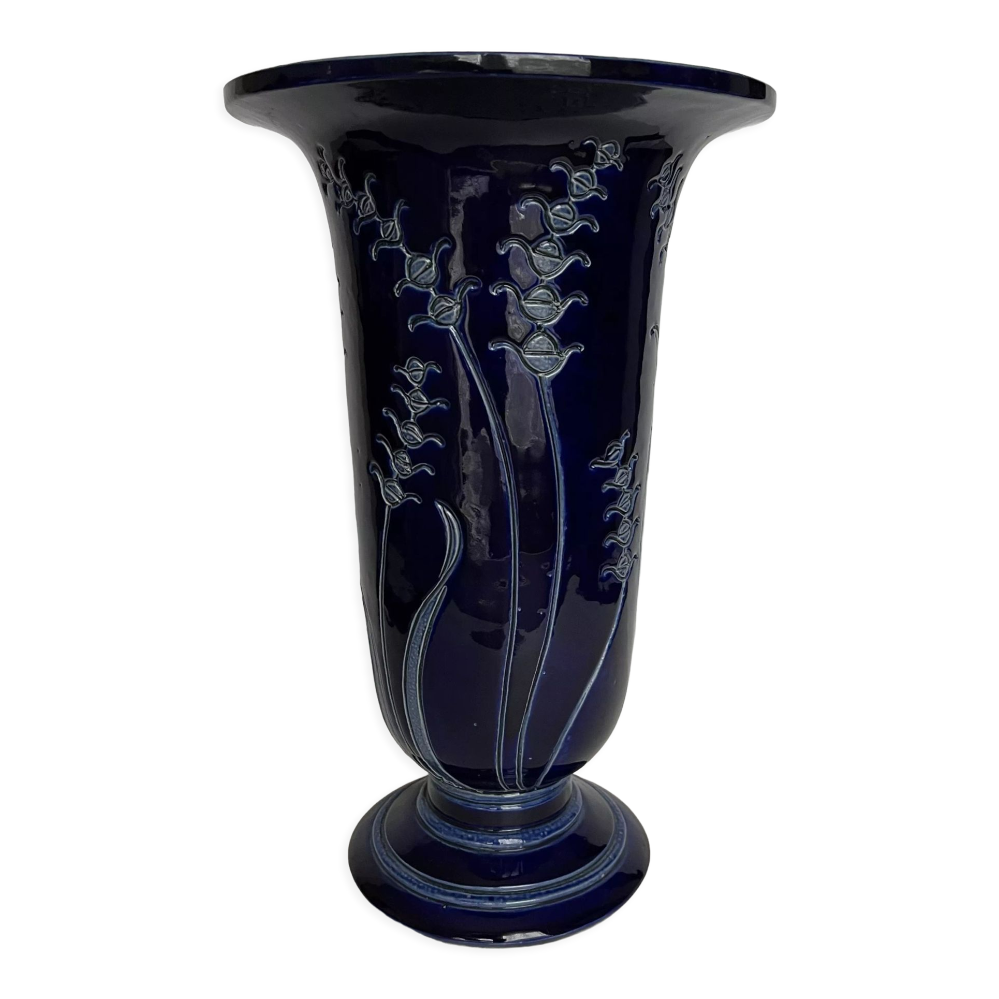 Blue ceramic vase