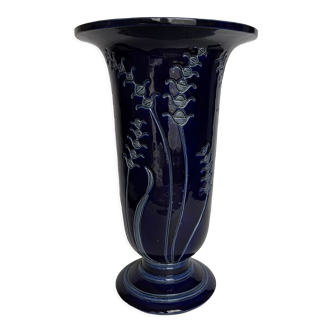 Vase en céramique bleu