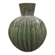 Contemporary cactus round vase in glazed dolomite ceramic.