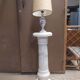 Alabaster lamp on its alabaster light column