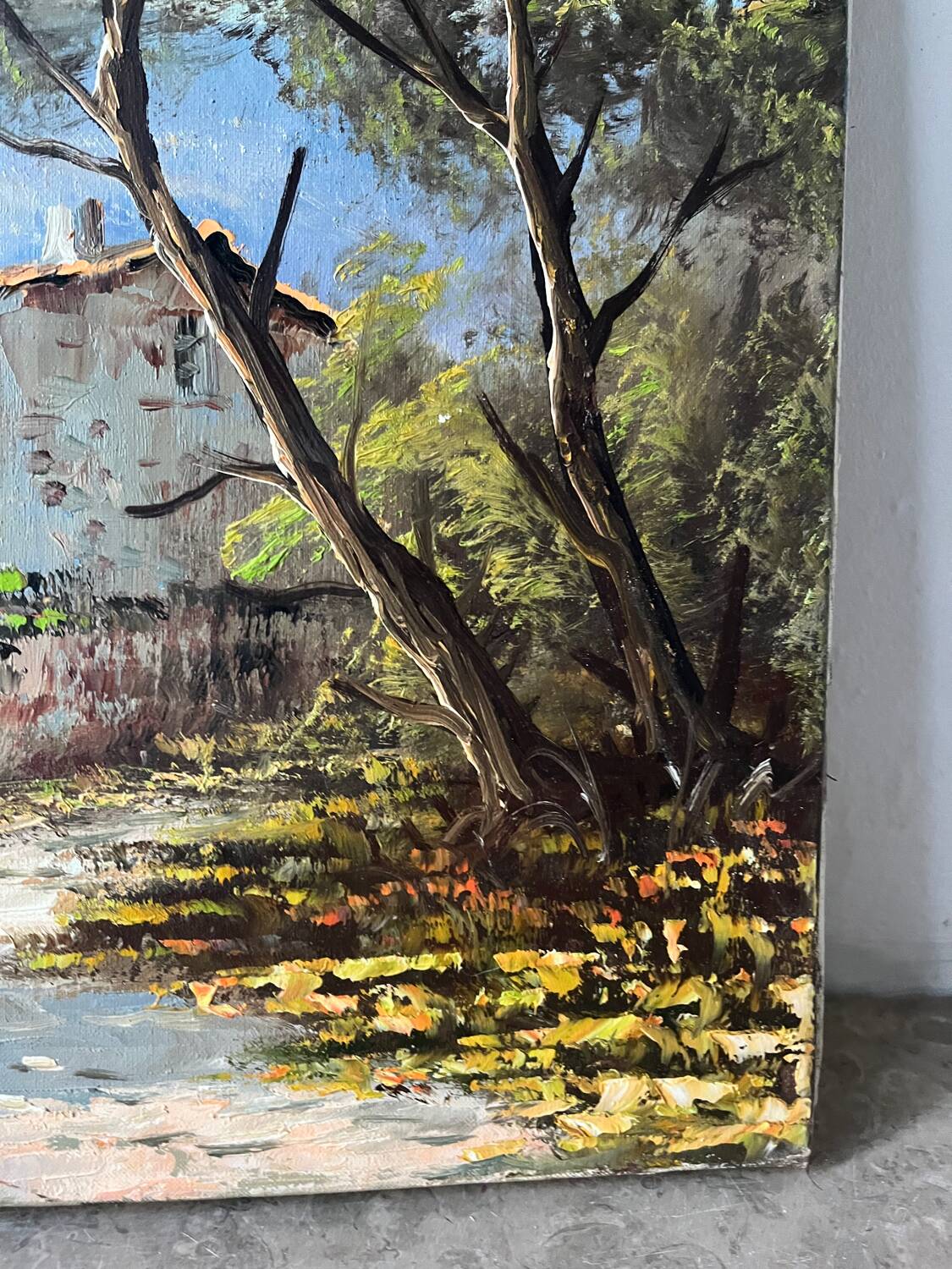 Villa by the seaside in Ramatuelle, oil on canvas signed Picard 1926.