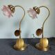 Pair of art deco lamps old gooseneck
