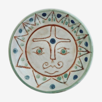 Small ashtray, sun face pattern