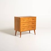 Commode en bouleau suédois, années 1950