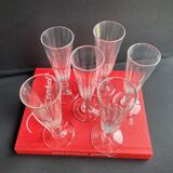6 flûtes à champagne baccarat service clermont - xixème