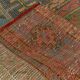 2x9 Vintage Coral Orange & Green Turkish Runner Rug, 70x275Cm