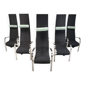 Chaises de salle à manger postmodernes King de Belgochrom - lot de 6
