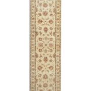 Traditional Runner Rug Handknotted Carpet Cream Area Gray Afghan Rug Home D