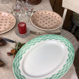 Plat ancien artisanal made in france digoin Sarreguemines