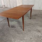 Scandinavian teak table with built-in extension