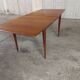 Scandinavian teak table with built-in extension