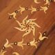 Decorative wooden plate mid-century with flowers, Italy, 1960s