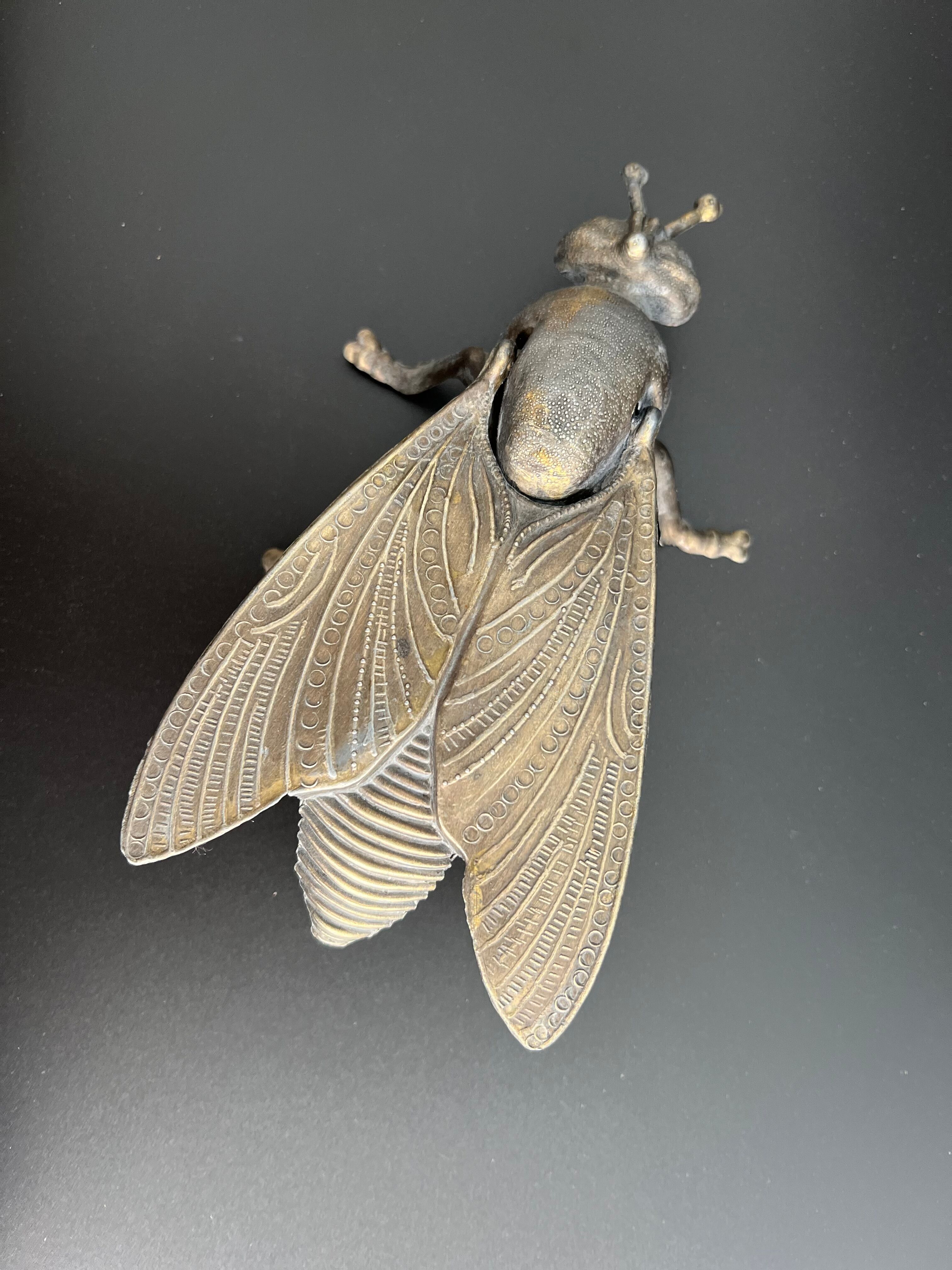 Brass fly ashtray