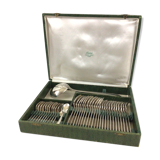 Silver metal housewife Dixi Art deco 37 pcs