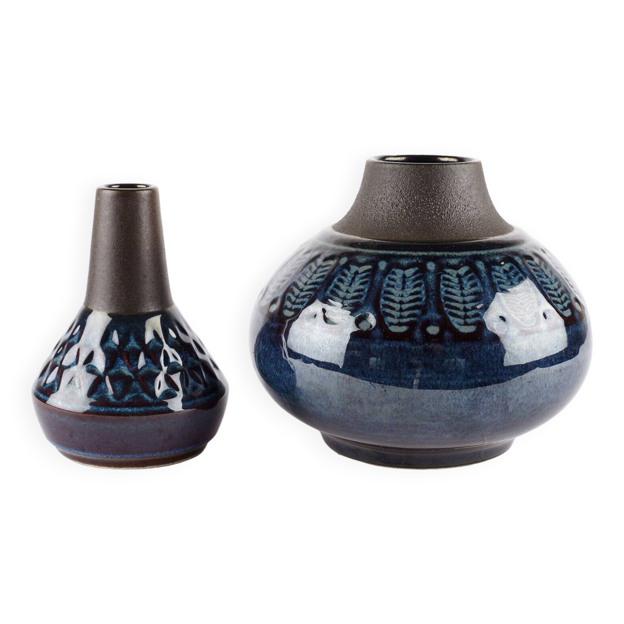 Set of two ceramic vases designed by Einar Johansen for Søholm Stentøj, Denmark 1960’s.