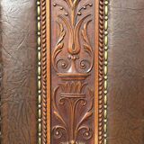 6 walnut chairs - renaissance style marble 19th century