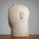 Modernist sculpted male bust in sandstone