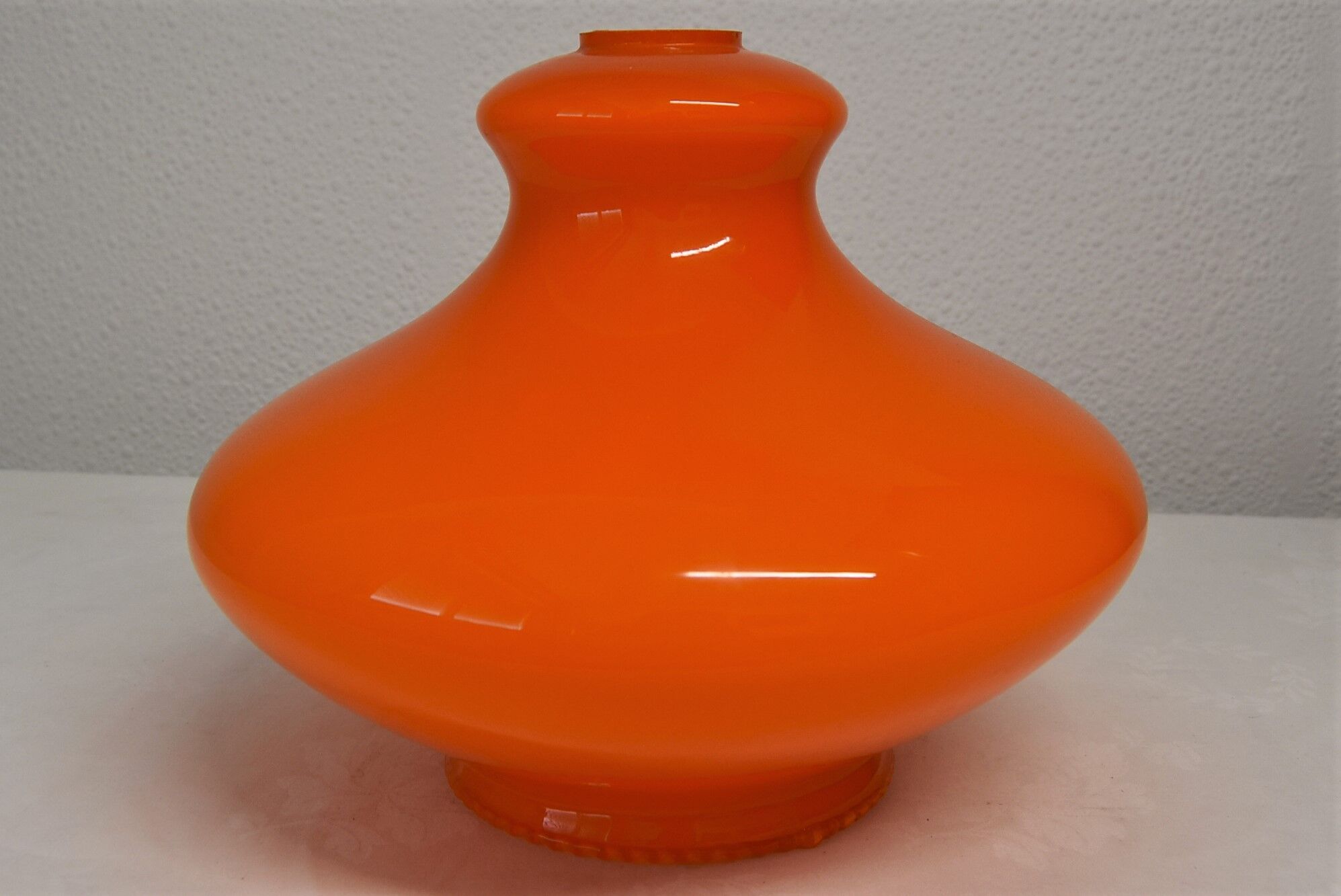 Abat-jour opalin orange vintage