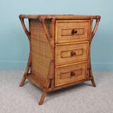 Rattan bedside